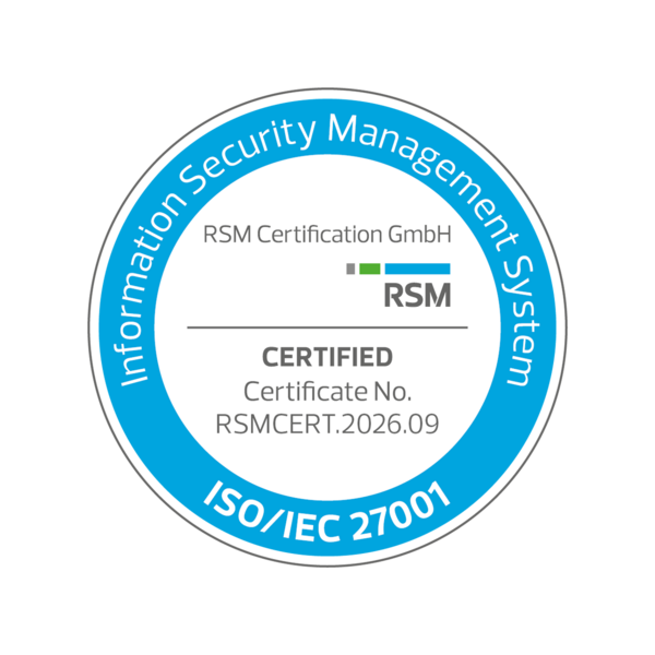 Logo Zertifikat ISO27001 BSI Logo Zertifikat ISO27001 BSI