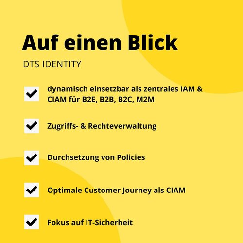 DTS Identity ist genau eine Plattform für alle Identitäten und ermöglicht IAM & CIAM auf höchstem Niveau.🔒

Es …
 
👉...